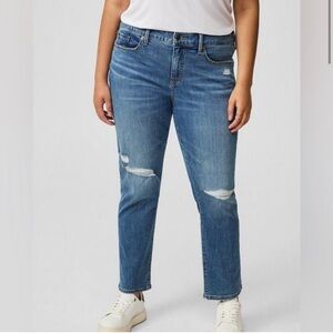 Torrid Perfect Boyfriend Ankle vintage stretch Jeans in medium blue